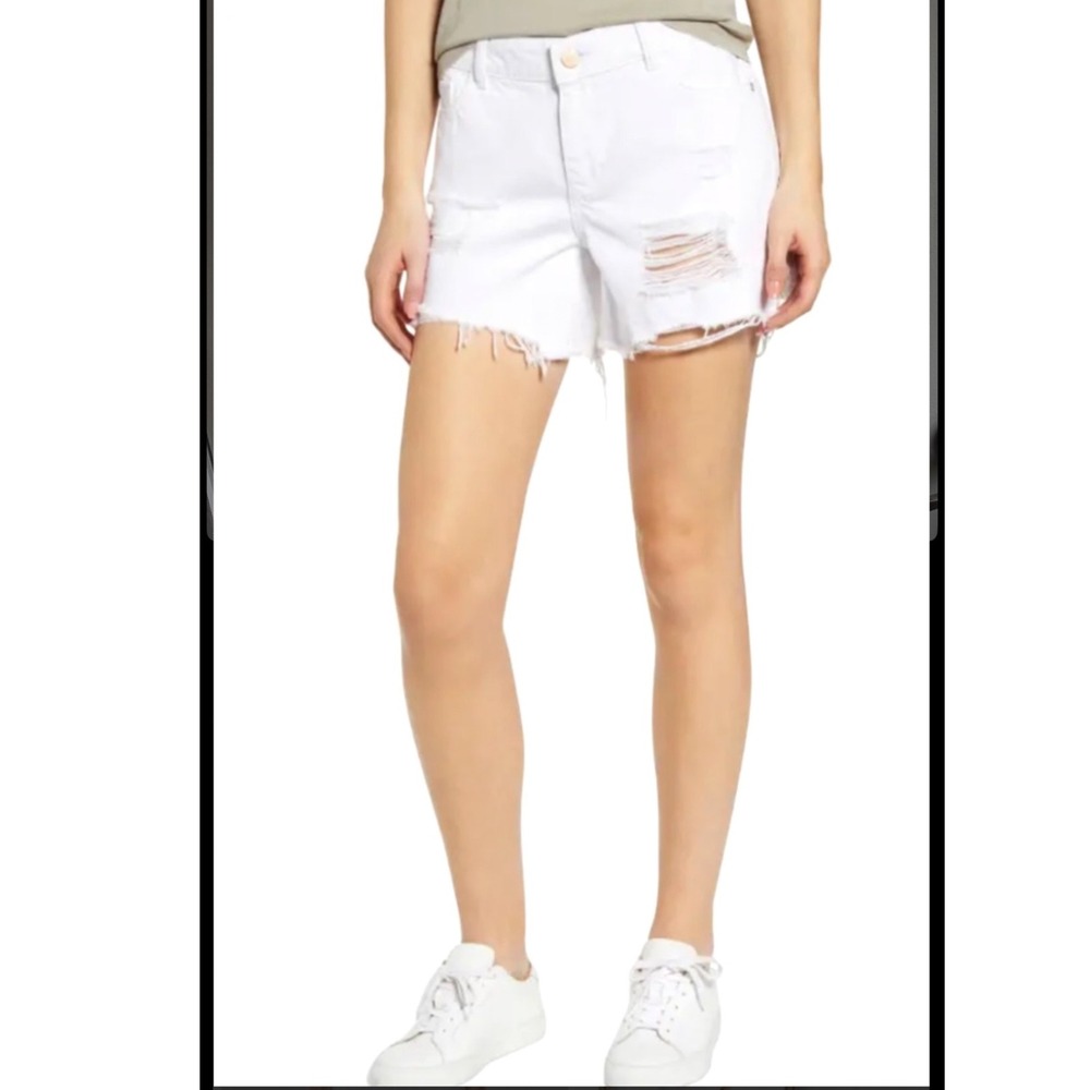 DL1961 Karlie Boyfriend Denim Shorts Size 27 luxury layered boho distessed